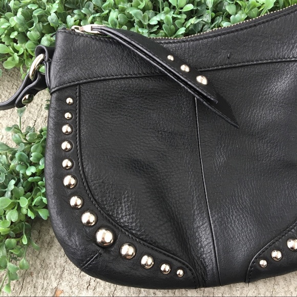 B. Makowski Studded Leather Mini Shoulder Bag - Picture 2 of 6